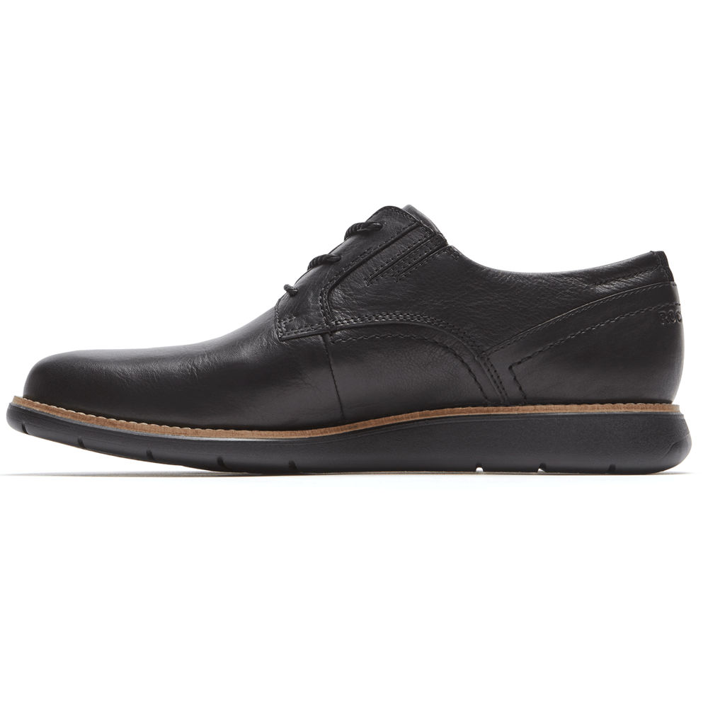 ロック ポート ドレスシューズ メンズ 黒 - Total Motion Sport Plain Toe - ZPM156978